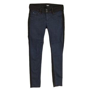 Hudson Collin Vice Versa Skinny Jeans Womens Blue Black Stretch Denim Size 25